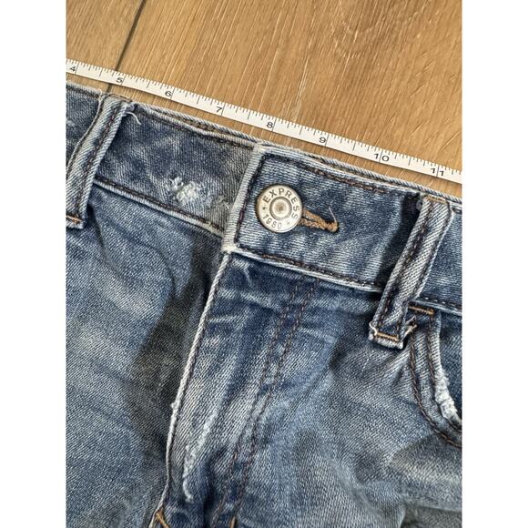 Lot 2 Express Shorties Shorts Y2K Stye Khaki Chino Sz 6 Low Rise Frayed Mini - Picture 16 of 16